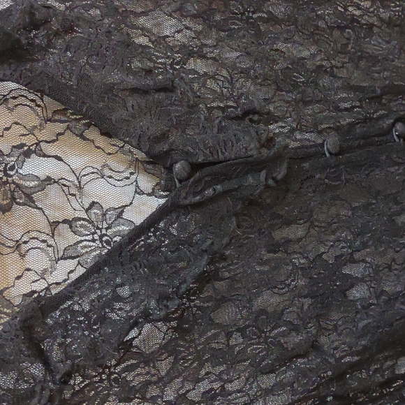 Black Stretch Lace Blouse - Picture 7 of 7